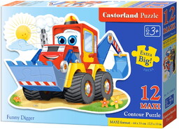 Castorland Puzzle 12 maxi - Wesoła Koparka CASTOR