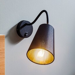 TK Lighting Kinkiet Wire, czarny/złoty