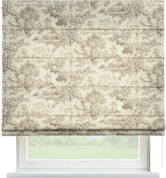 Roleta rzymska Capri, scenki rodzajowe w kolorze beżowym