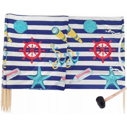 Parawan plażowy 10 metrów wzór 29 z młotkiem