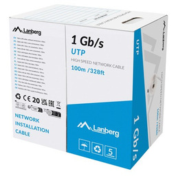 Lanberg kabel LAN UTP 1Gb/s 100m drut CCA