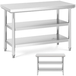 Stół blat roboczy centralny stalowy 3 poziomy 120