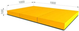 materac Kometa 150x100x10 trzyczęściowy żółty