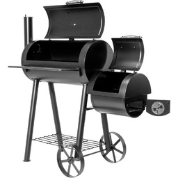 GRILL WĘGLOWY BBQ SMOKER XL Z WĘDZARNIĄ 2