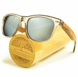Drewniane okulary przeciwsłoneczne Niwatch Hydrus Silver