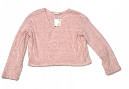 Różowy sweter krótki plusz So Cozy M 40
