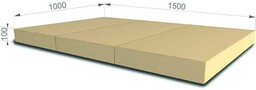 materac Kometa 150x100x10 trzyczęściowy beżowy