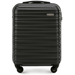 Walizka kabinowa z ABS-u z żebrowaniem czarna
