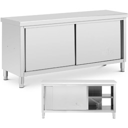 Stół blat roboczy centralny z szafką przelotową STAL