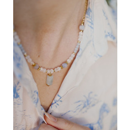 Pakamera Naszyjnik Lukierek N.2, akwamaryn, turmalin i lodowy