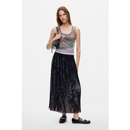 Desigual Plisowana spódnica midi w kwiaty