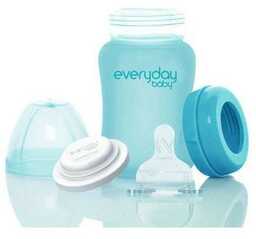 Everyday Baby Szklana butelka ze smoczkiem S turkusowa
