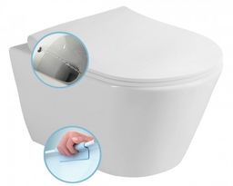 WC/BIDET rimless wiszący 53x35,5 cm z deską ,AVVA