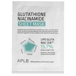 APLB Glutathione Niacinamide Sheet Mask maseczka do twarzy
