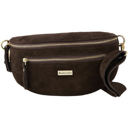 Zamszowa nerka damska Barberinis - Brązowa ciemna