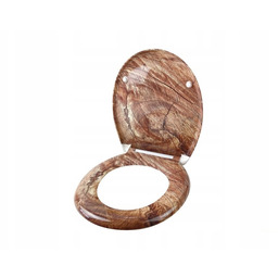 Deska Wc wolnoopadająca sedesowa klozetowa nadruk wzór Drewno