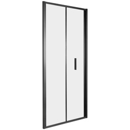 Czarne drzwi prysznicowe składane 80 cm Solid DH