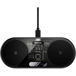 Baseus Ładowarka indukcyjna Digital LED Display 2in1 Wireless
