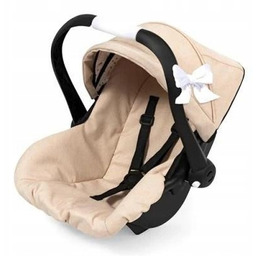 Fotelik Samochodowy Dla Lalek Z Daszkiem Beżowy