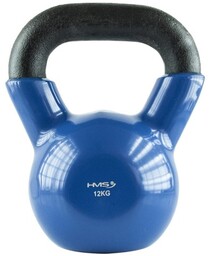 KNV12 BLUE KETTLEBELL ŻELIWNY POKRYTY WINYLEM HMS OUTLET
