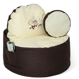 Go Gift Pufa worek sako COFFEE brązowy-beżowy XXL