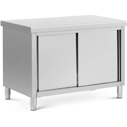 Stół blat roboczy centralny z szafką przelotową STAL