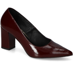 Czółenka Fabio Fabrizi 852 Bordowe naplak