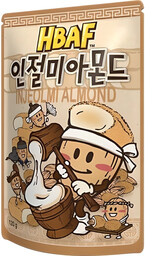 Migdały prażone smak koreańskiego injeolmi, torebka 120g -