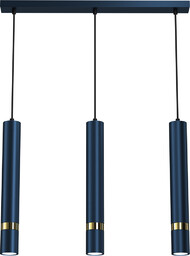 Lampa wisząca JOKER, MLP7726, granatowy/złoty, 3x8W GU10