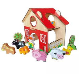Smily Play Drewniany Domek Farma Spw84939