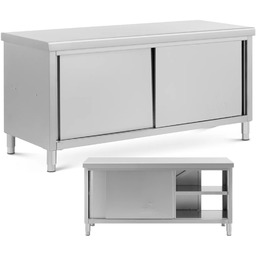 Stół blat roboczy centralny z szafką przelotową STAL