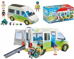 Playmobil City Life Zestaw Autobus szkolny składana rampa
