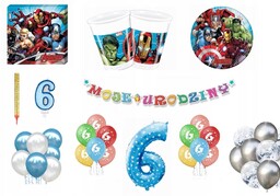 Zestaw Avengers 6 Urodziny Balony