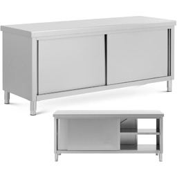 Stół blat roboczy centralny z szafką przelotową STAL