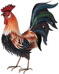 Figurka ogrodowa metalowa kogut 39x12x40 cm