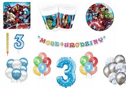 Zestaw Avengers 3 Urodziny Balony