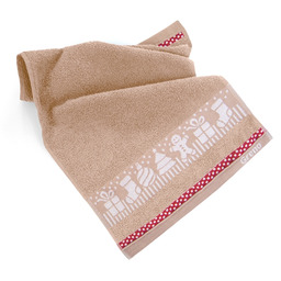 Greno Ręcznik Xmas Mess 30x50 beżowy ciastka świąteczny