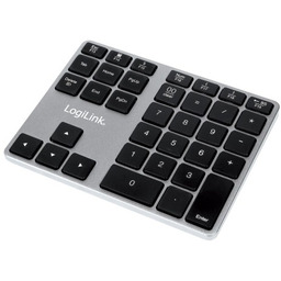 LogiLink ID0187 klawiatura numeryczna Uniwersalne Bluetooth Aluminium, Czarny
