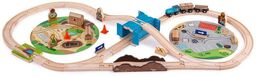 Kolejka drewniana ósemka Budowa pociągów BJT071-Bigjigs Rail kolejki