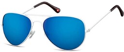 Montana Okulary przeciwsłoneczne pilotki lustrzanki MS96E Biały/Niebieski