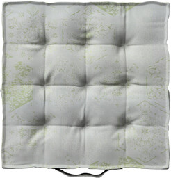 Poduszka na krzesło Kuba, zielony ornament, 50 x