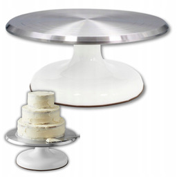 Patera na ciasto obrotowa do tortu 30cm aluminiowa