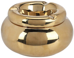 Popielniczka dolomit złota okrągła 11 cm