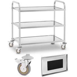 Wózek kelnerski 3 półkowy ze stali nierdzewnej