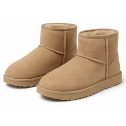 UGG BEŻOWE ZIMOWE ŚNIEGOWCE ZE SKÓRY NATURALNEJ