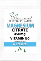 FOREST VITAMIN Magnesium Citrate 450mg Vitamin B6 100tabs