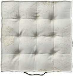 Poduszka na krzesło Kuba, ecru ornament, 50 x