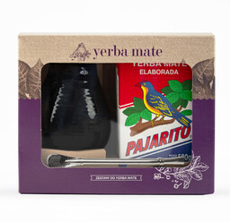 Zestaw Yerba Mate Pajarito 500g, matero czarne, bombilla