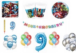 Zestaw Avengers 9 Urodziny Balony