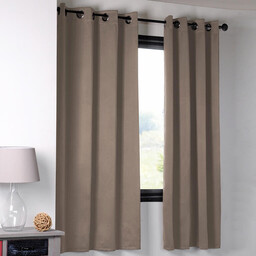 Stof Zasłona zaciemniająca blackout NOTTE lniany 135 x